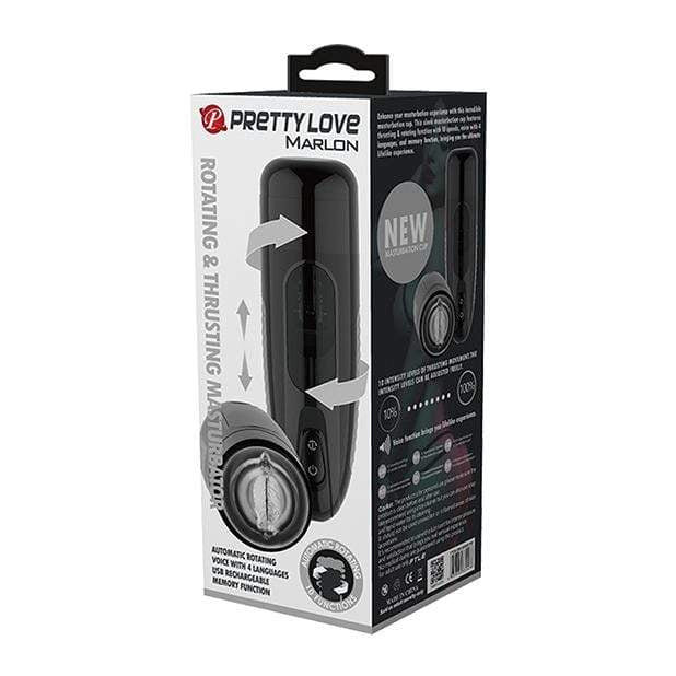 Pretty Love - Marlon Thrusting Rotating Masturbator (Black) PL1115 CherryAffairs