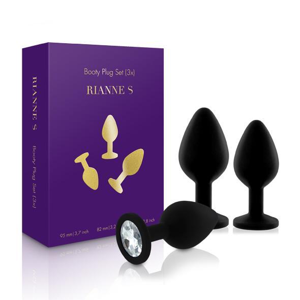 Rianne S - Booty Plug Set (3x) (Black) RS1002 CherryAffairs