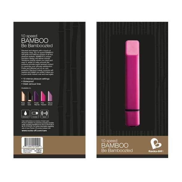 RocksOff - 10 Speed Bamboo Bullet Vibrator (Rose Gold) RO1023 CherryAffairs