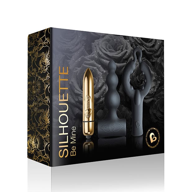 RocksOff - Dark Desires Silhouette Be Mine Anal Couple Kit (Black/Champagne Gold) RO1073 CherryAffairs