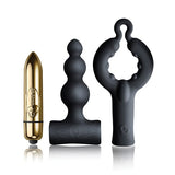 RocksOff - Dark Desires Silhouette Be Mine Anal Couple Kit (Black/Champagne Gold) RO1073 CherryAffairs