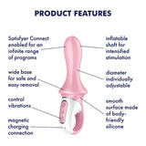 Satisfyer - Air Pump App-Controlled Booty 5 Prostate Massager (Pink)    Prostate Massager (Vibration) Rechargeable