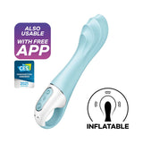 Satisfyer - Air Pump App-Controlled G Spot Vibrator 5 (Blue)    G Spot Dildo (Vibration) Rechargeable