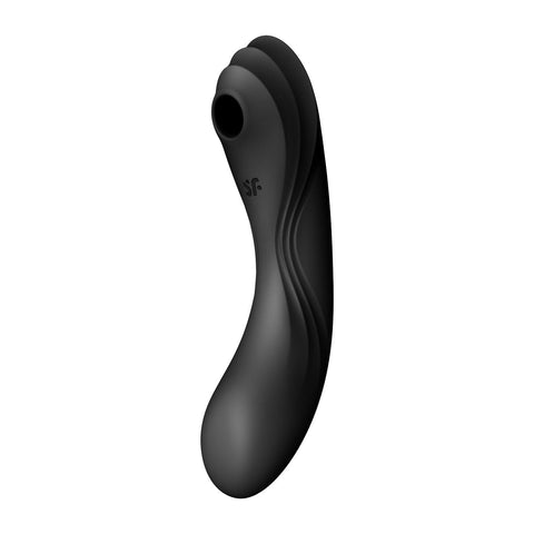 Satisfyer - Curvy Trinity 4 可插入式G點與陰蒂氣流刺激震動器（黑色）