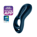 Satisfyer - Epic Duo Bluetooth App-Controlled Silicone Vibrating Cock Ring (Navy) STF1204 CherryAffairs