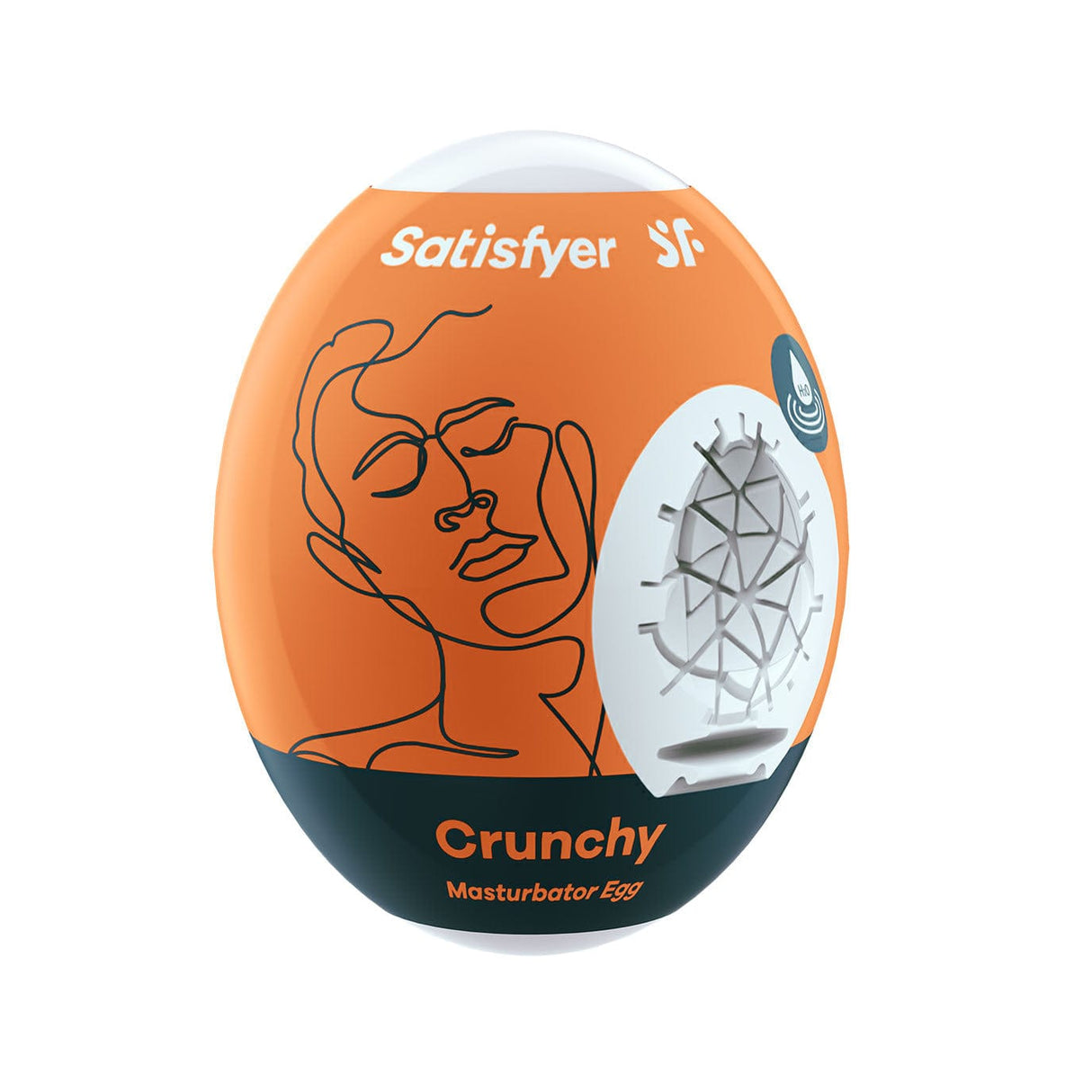 Satisfyer - Naughty Masturbator Egg (Orange)    Masturbator Egg (Non Vibration)