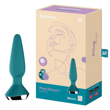 Satisfyer - Plugilicious 1 App-Controlled Anal Plug (Petrol) STF1170 CherryAffairs