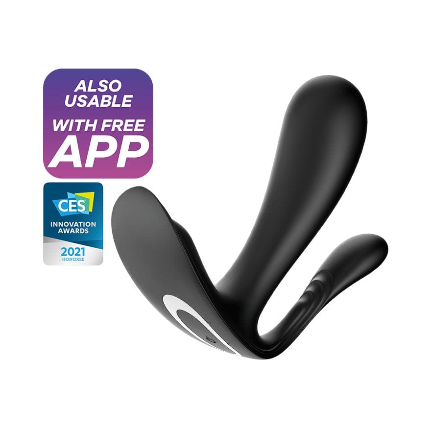 Satisfyer - Top Secret+ App-Controlled Wearable Dual Vibrator (Black) STF1212 CherryAffairs