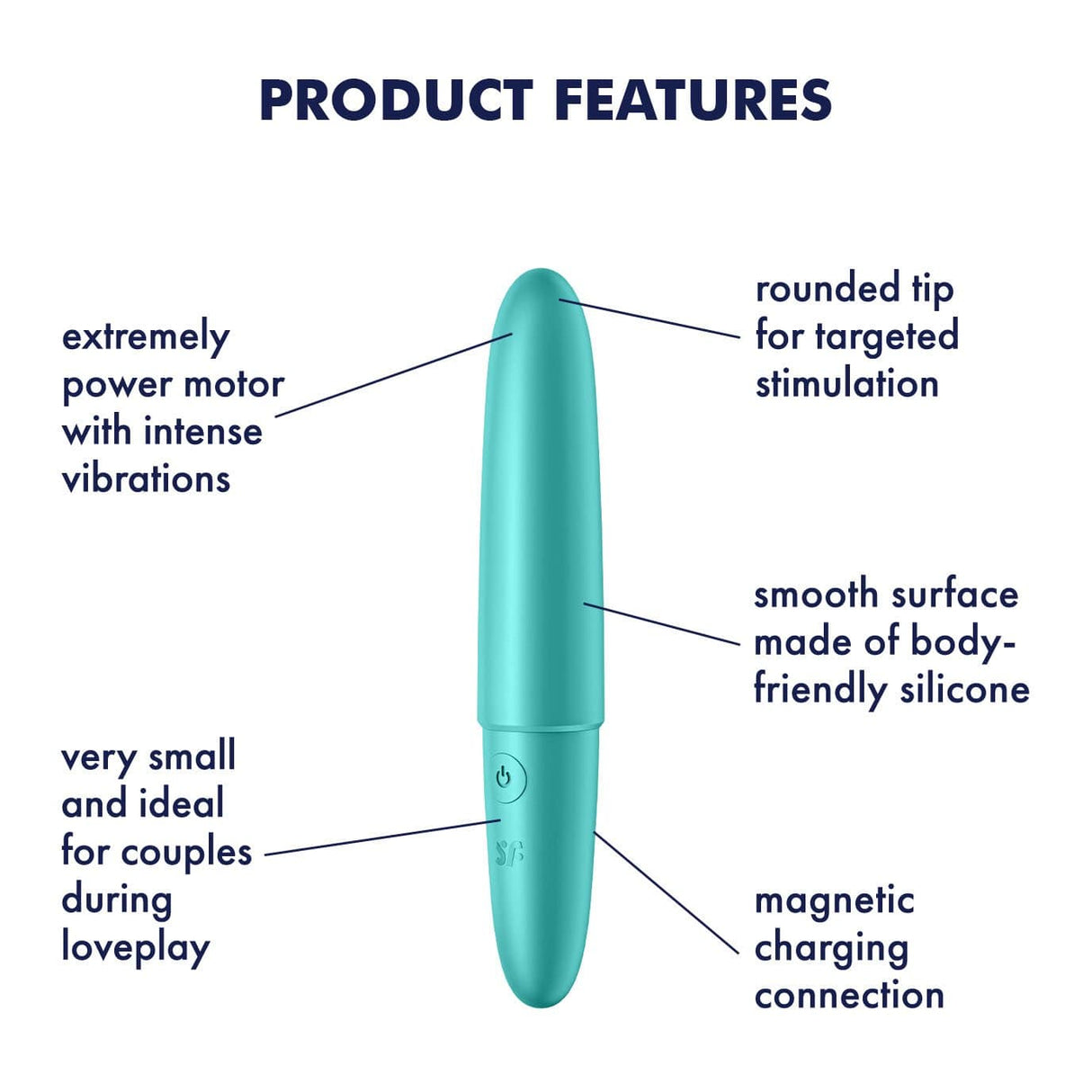 Satisfyer - Ultra Power Bullet 6 Vibrator (Turquoise) STF1191 CherryAffairs