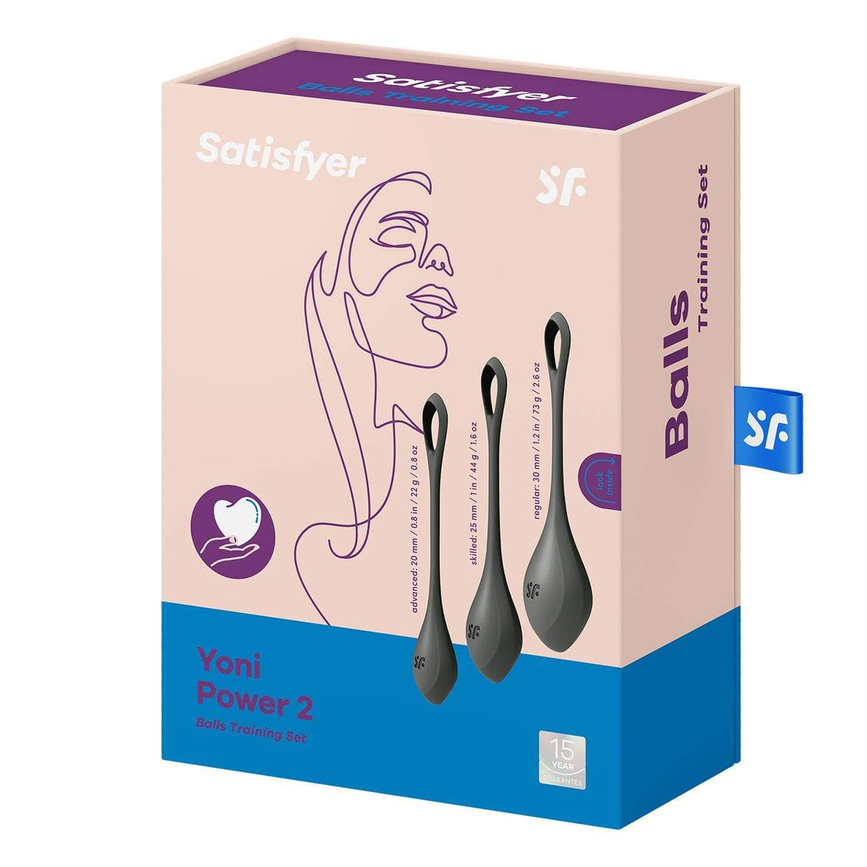 Satisfyer - Yoni Power 2 Silicone Kegel Balls Training Set (Black) STF1200 CherryAffairs