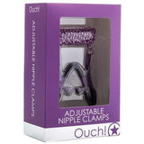 Shots - Ouch! Adjustable Nipple Clamps With Chain (Purple) ST1006 CherryAffairs