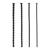 Shots - Ouch Advanced Urethral Sounding Silicone Spiral Screw Plug Set (Black) ST1039 CherryAffairs