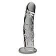 Spartacus - Blown Medium Realistic Glass (Clear)    Glass Dildo (Non Vibration)