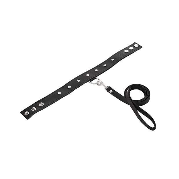 Sportsheets - Leather Leash and Collar (Black) SS1048 CherryAffairs