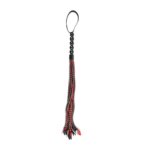 Sportsheets - Saffron BDSM Braided Flogger (Red/Black) SS1067 CherryAffairs