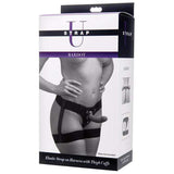 Strap U - Bardot Elastic Strap On Harness with Thigh Cuffs (Black)    Strap On w/o Dildo