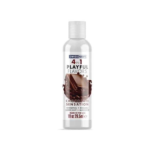 Swiss Navy - 4 In 1 Playful Flavors Warming Kissable Lubricant  Chocolate Sensation 1oz SN1059 CherryAffairs