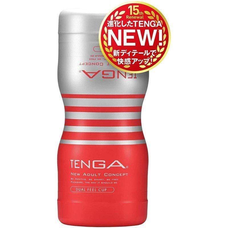 Tenga - New Dual Feel Cup Masturbator (Red/Gray) TE1156 CherryAffairs