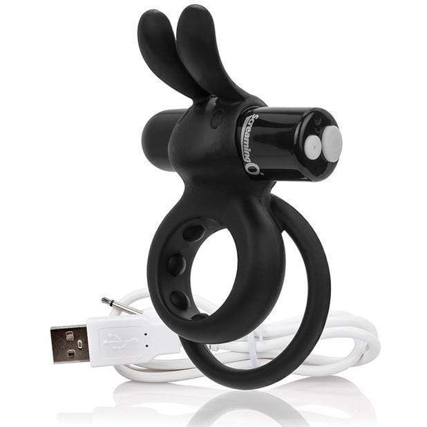 The Screaming O - Charged Ohare Rechargeable Wearable Rabbit Cock Ring (Black) TSO1041 CherryAffairs