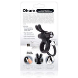 The Screaming O - Charged Ohare Rechargeable Wearable Rabbit Cock Ring (Black) TSO1041 CherryAffairs