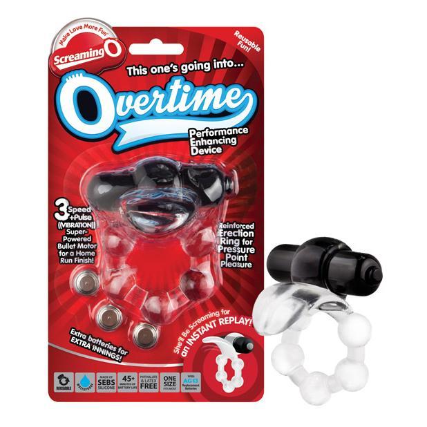 TheScreamingO - Overtime Beaded Vibrating Cock Ring (Black) TSO1097 CherryAffairs