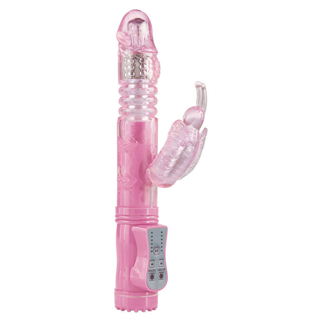 ToyJoy - Poke Me Up-And-Down Butterfly Rabbit Vibrator (Pink) TJ1054 CherryAffairs