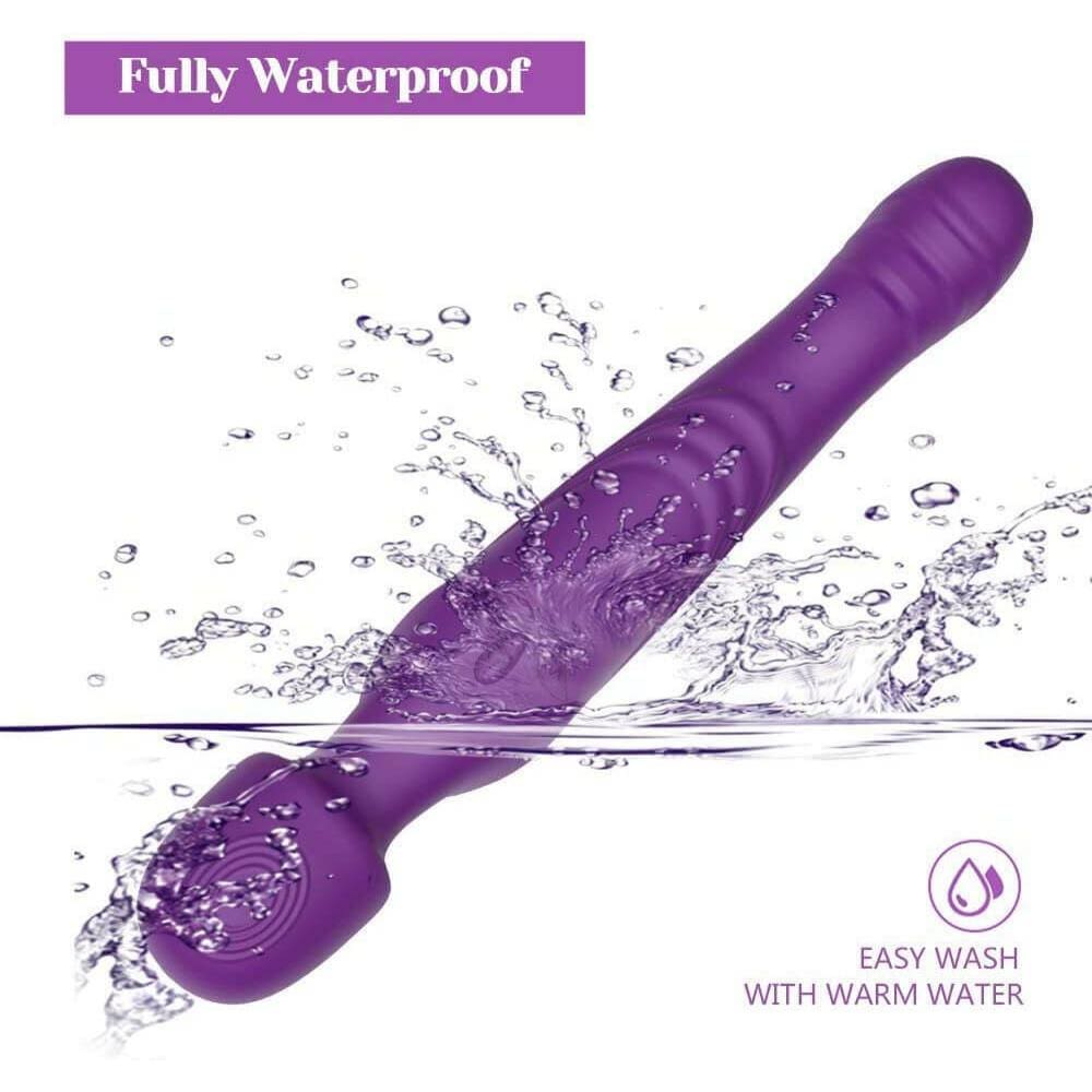 Tracy's Dog - Dual Vibe G Spot Clitoral Air Stimulator Wand Massager (Purple) TRD1015 CherryAffairs