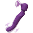 Tracy's Dog - Dual Vibe G Spot Clitoral Air Stimulator Wand Massager (Purple) TRD1015 CherryAffairs
