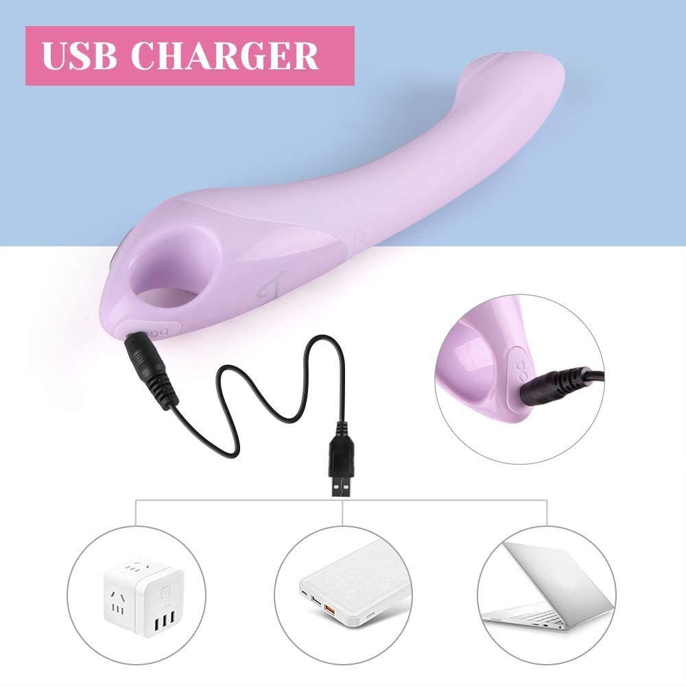 Tracy's Dog - Rechargeable G Spot Vibrator Pulsator (Purple) TRD1007 CherryAffairs