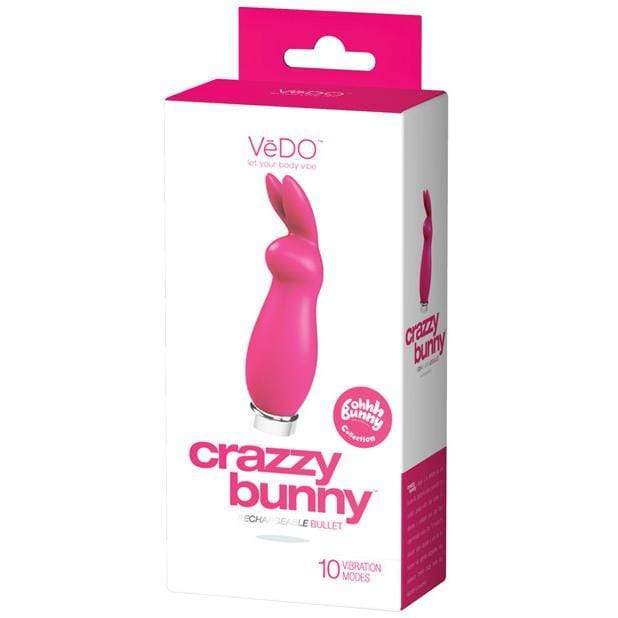 VeDO - Crazzy Bunny Rechargeable Bullet Vibrator (Pretty in Pink)    Clit Massager (Vibration) Rechargeable