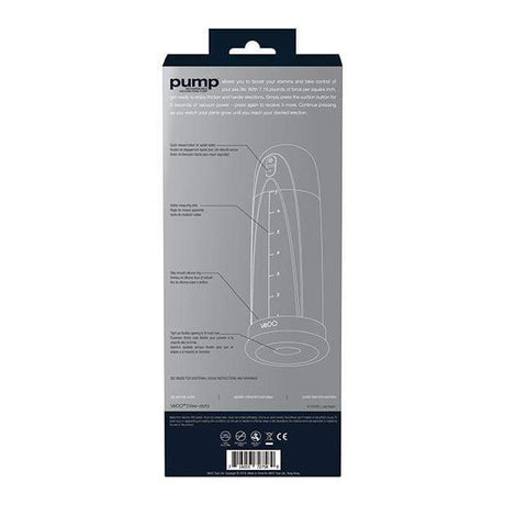VeDO - Pump Rechargeable Vacuum Penis Pump (Just Black) VD1126 CherryAffairs