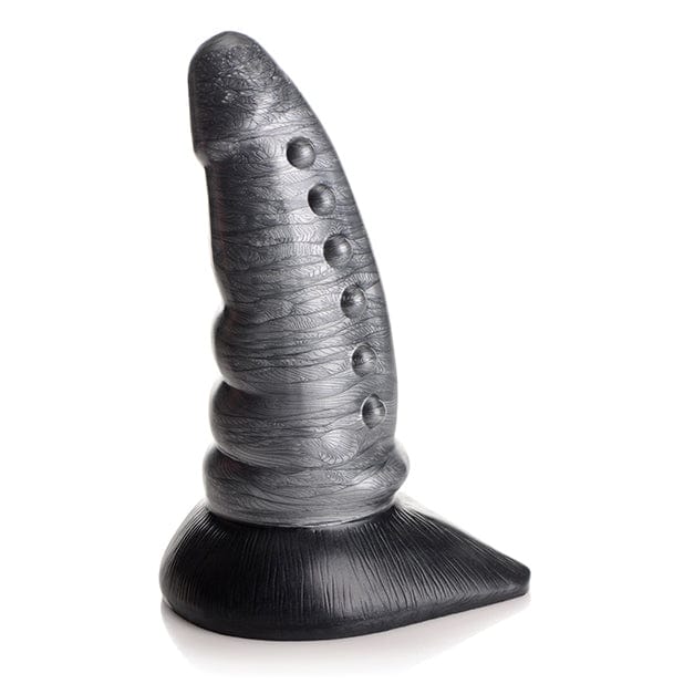 XR - Creature Cocks Beastly Tapered Bumpy Silicone Dildo (Silver/Black) XR1047 CherryAffairs