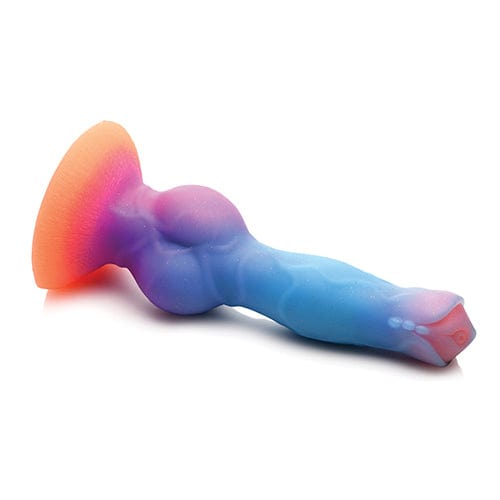 XR - Creature Cocks Glow in the Dark Space Cock Silicone Alien Dildo (Multi Colour)    Non Realistic Dildo with suction cup (Non Vibration)