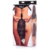 XR - Tailz Grey Fox Tail Anal Plug (Black)    Anal Plug (Non Vibration)