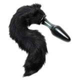 XR - Tailz Midnight Fox Tail Glass Anal Plug (Black) XR1062 CherryAffairs