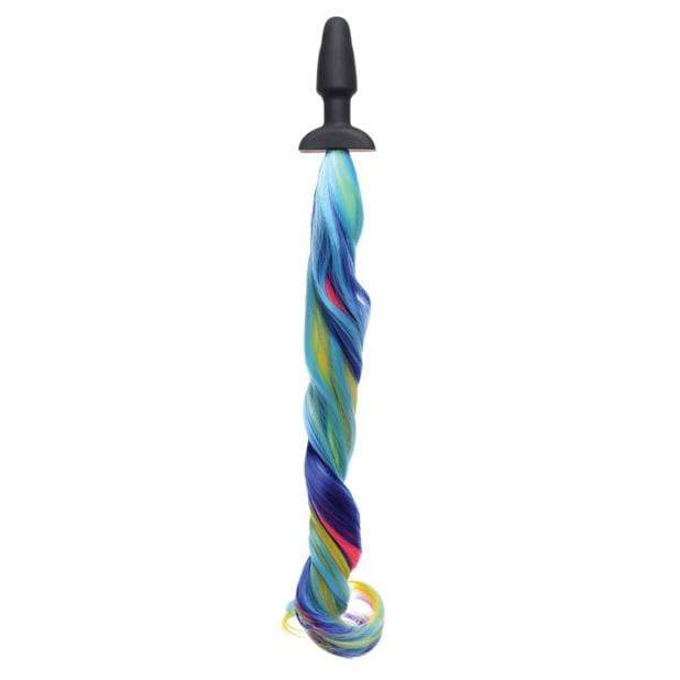 XR - Tailz Rainbow Pony Tail Anal Plug (Black) XR1019 CherryAffairs