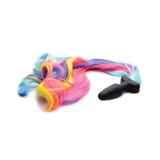 XR - Tailz Rainbow Pony Tail Anal Plug (Black) XR1019 CherryAffairs