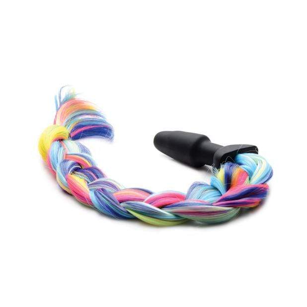 XR - Tailz Rainbow Pony Tail Anal Plug (Black) XR1019 CherryAffairs