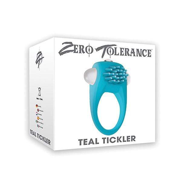 Zero Tolerance - Teal Tickler Vibrating Cock Ring (Blue)    Silicone Cock Ring (Vibration) Non Rechargeable